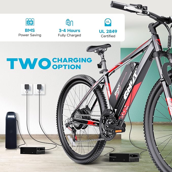 Electric Bike for Adults & Teens - 350W 26" Victor Ebike - 21-Speed, 20Mph Up to 40Miles with Dual Disc Brakes, Commuter E-MTB for Men Women | UL 2849 Certified