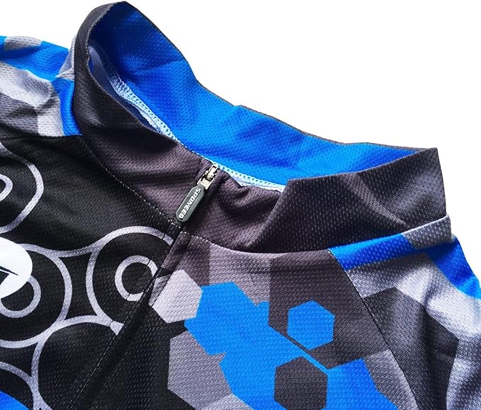 sponeed Men's Bicycle Shirts Long Sleeve Biker Jerseys Full Zipper Winter Cycling Gear Breathable