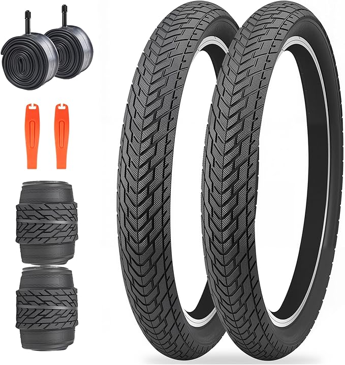 ZUKKA 20 x 2.35 Bike Tire 1/2 Pack 20 inch x 2.35 BMX Bike Tire Folding Replacement Tire for MTB Mountain Bike, BMX Bicycle Commuter Bike
