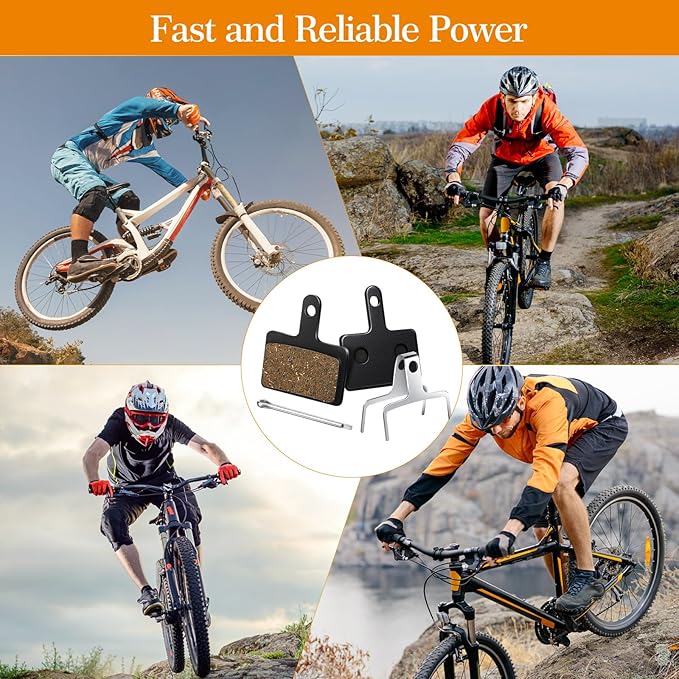 BBTO 16 Pairs Bike Brake Pads Disc Brake Pads with Installation Tools Bicycle Brake Pads for Ebike Mountain Bike