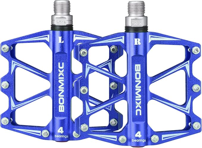 Mountain Bike Pedals 9/16" Alloy Lightweight MTB Pedals Sealed Bearing Flat Road Pedals