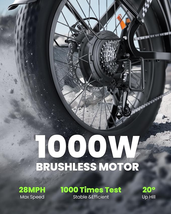 isinwheel U8 Pro Electric Bike for Adults,1500W Peak Motor Ebike,Max 28MPH 75-105Miles Range Electric Bicycle,48V 18AH Battery Commuting 20" Step Thru Fat Tire Ebikes for Adults,7 Speed Gearing