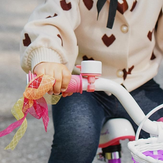 RoyalBaby Kids Bike Bell, Bicycle Accessories for Boys and Girls, Easy Installation, Black & Pink