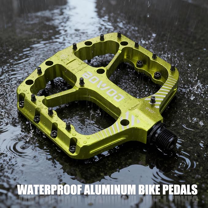 Bike Pedals 9/16" Lightweight Non-Slip Bicycle Platform Pedals - Fits Most Adult Bikes & Mountain Bikes &MTB, Road Bikes and Slip-Resistant Design