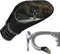 Sprintech Swiss-Made Convex Chrome-Plated Bike Mirror for Drop Bars – Hand-Finished, Adjustable, Reflective Surface, Durable ABS Housing, Universal Fit for Enhanced Rear Visibility (Black, Pair)