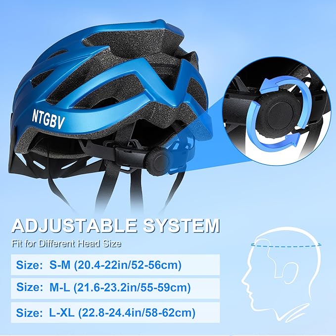 Adult Bike Helmet for Men/Women with Helmet Bag 2 Removable Moisture-Wicking Liners & Visors Lightweight Shockproof Adjustable Design CPSC 1203 & EN 1078 Safety Certified for Road/Commute/MTB
