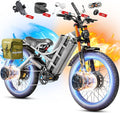 eAhora 2026 Romeo Pro3/2 50/46Mph Ebike 5600/4000W Dual Motor 200+Miles Electric Bike for Adults, 52V/70Ah 60V/80Ah Long Range 26 * 4.0" Fat Tire Full Suspension Electric Mountain Bike