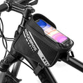ROCKBROS Bike Phone Front Frame Bag Top Tube Bike Bag Bicycle Handlebar Bag Cell Phone Holder Mount Bag Cycling Accessories Storage Pouch for Phone 7.2”