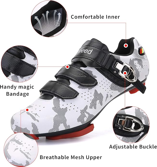 Unisex Cycling Shoes Compatible with pelaton Indoor Road Bike Riding Shoes for Men and Women Delta Cleats Clip Outdoor Pedal
