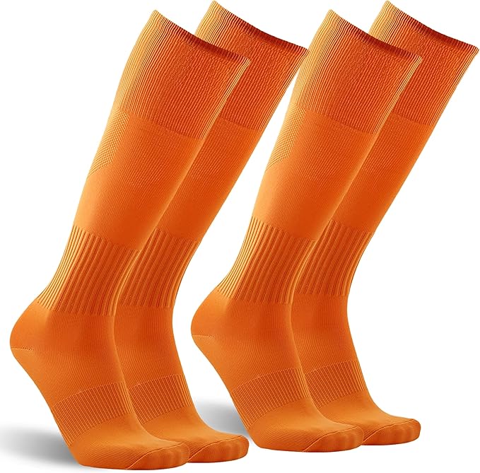 Three street Baseball Socks, Unisex Knee High Solid Sport Tube Compression Softball Football Soccer Team Socks 2-10 Pairs