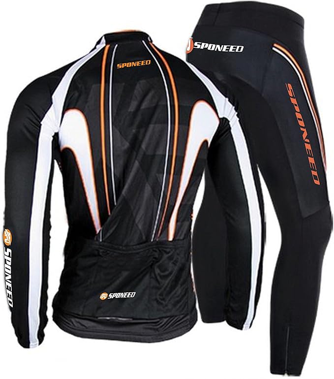 Men's Cycling Cothing Sets Long Sleeved Bicycle Jersey and Pants Kits Road Bike Cyclist Wear