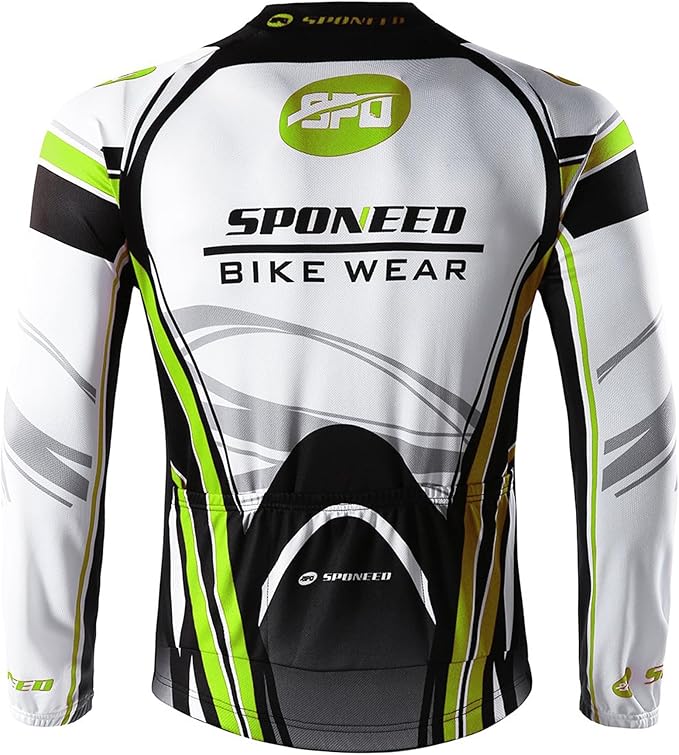 sponeed Cycling Clothes for Men Long Sleeve Mountain Bike Road Bicycle Shirt Jerseys Padded Pants Biking Outfits