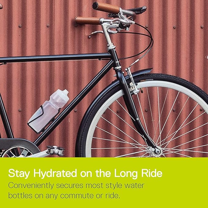Lightweight Bike Water Bottle Holder by Delta Cycle - Bottle Cage Holder Mount - Compatible with Any Standard Water Bottle - Easy Installation Quickly Mounts to Any Bike