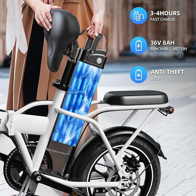 WINDHORSE 16"/ 20" Folding Electric Bike for Adults, 630W/ 983W Peak Electric Bicycle, 20MPH, 20-35/40-70 Miles Range, 288Wh/ 748.8Wh Removable Battery, UL Certified Commuter Ebike
