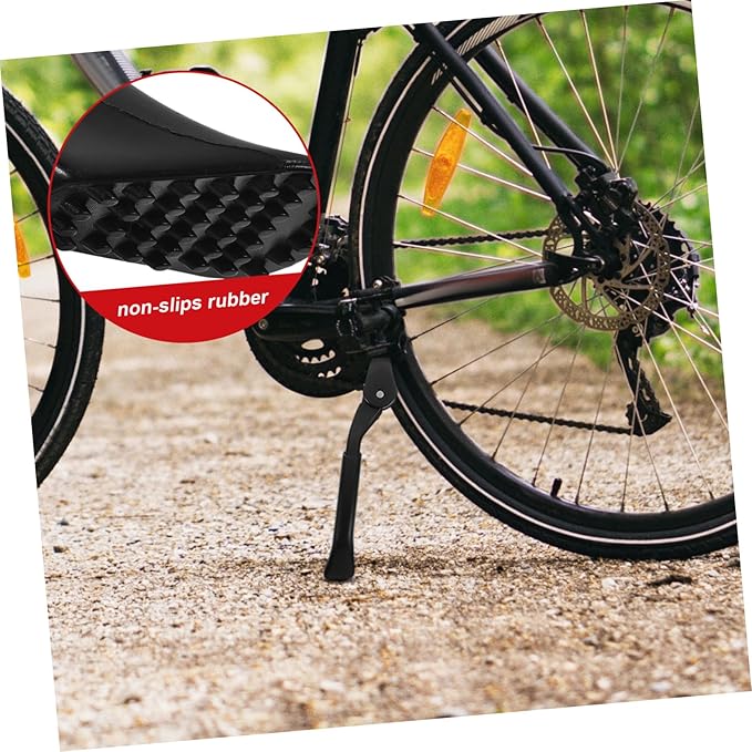 Toyvian Adjustable Bike Kickstand Aluminum Alloy Side Support for Mountain and Road Bikes Suitable for Adult Bicycles Easy Installation Sturdy Foot Brace
