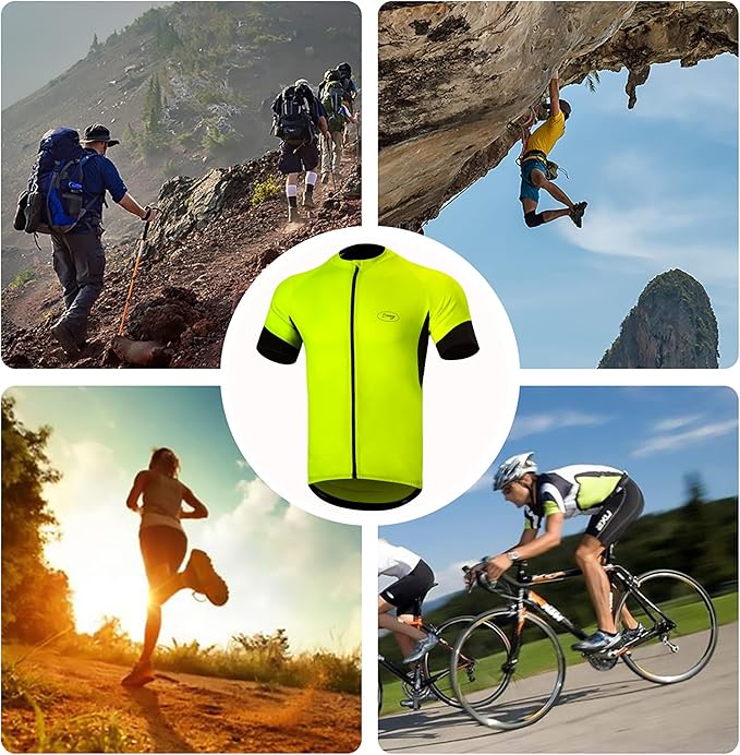 Cycling Jersey Men Bicycle Shirt Short and Long Sleeve MTB Road Biking Jersey with Pockets