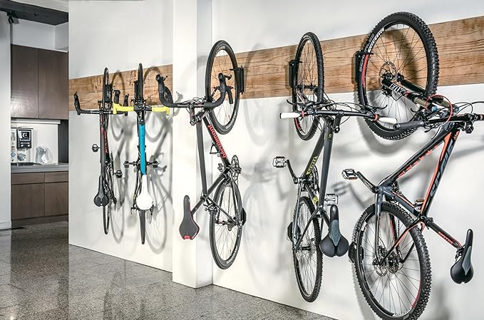 Topeak Swing-Up EX Bike Holder – Adjustable Wall-Mount Bicycle Storage Rack with Swing Mechanism, Space-Saving Design, Fits Tires up to 2.35”, Aluminum and Steel Construction, Easy Installation