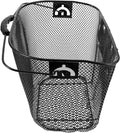 Metal Front Bike Basket Quick-Release Bicycle Handlebar Basket Foldable Pet Carrier for Cycling Commuters Black