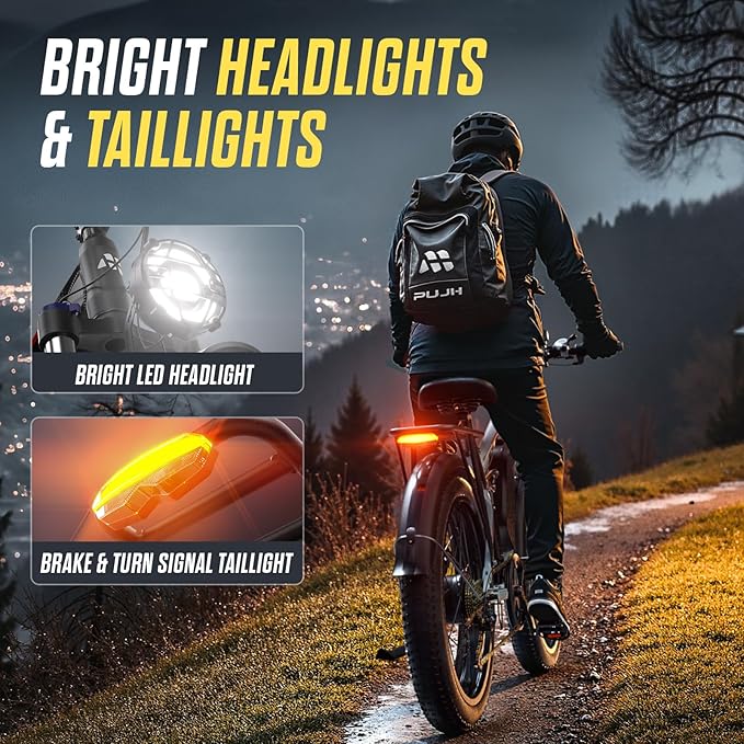 6000W Dual Motor Electric Bike for Adults 60V 20Ah Fast Ebike for Men Women,45MPH Up to 100 Miles,24" Fat Tire Suspension Electric Bicycle for Snow Commuter Mountain E-Bike