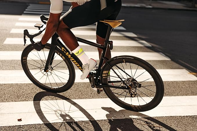 Swiftwick- ASPIRE Crew Cycling Socks, Firm Compression Fit, Moisture Wicking