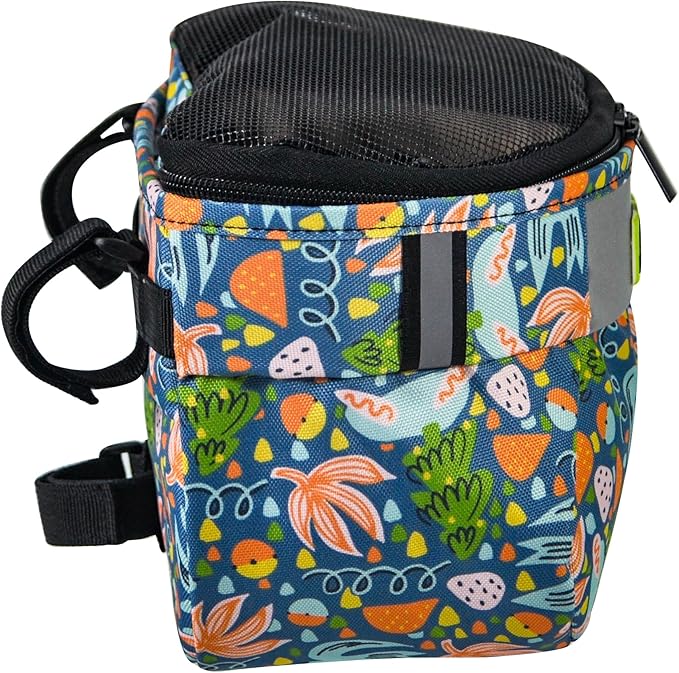 Kids Bike Basket,Durable Front Frame Bicycle & Scooter Basket Bag,Waterproof Fabric Bicycle Handlebar Bag for Boys, Girls, Toddlers with Zipper Mesh Lip (Graffiti)
