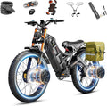 eAhora 2026 Romeo Pro 3 5600W 50Mph High-Torque Ebike, 60V 80Ah 250-Mile Long Range Electric Bike for Adults, Adjustable Air Suspension, 26'' Puncture-Proof Tire, UL 2849 Certified by TÜV