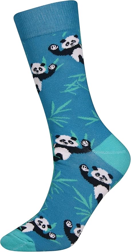 Cansok Men's 2/4 Packs Fun Crazy Novelty Dress Crew Socks