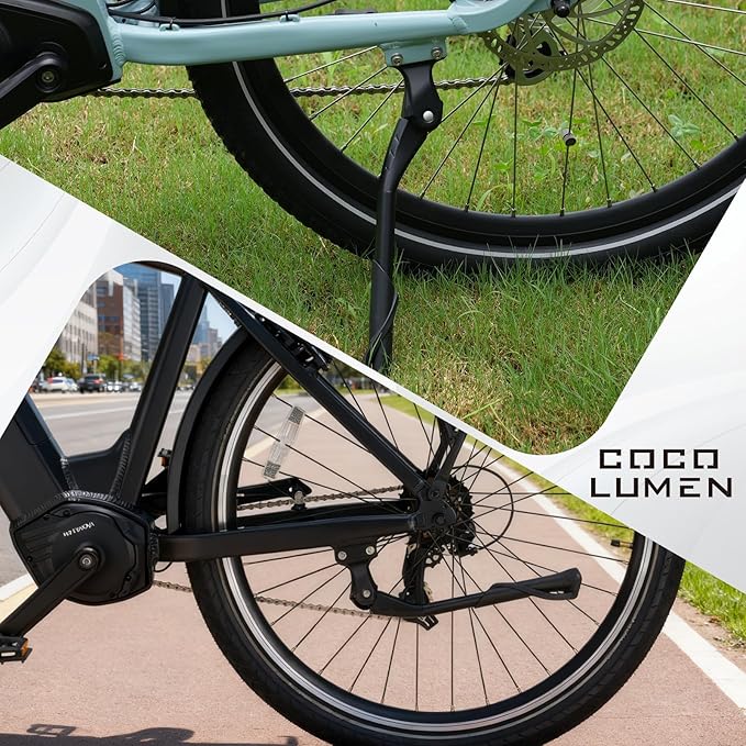 Bike Kickstand Side Mount - Durable Bicycle Kickstand for Mountain & Road Bikes - Adjustable with Wide Base Fits 26"/29" Wheels - Alloy Kickstand Supports 35kg - Rear Mount Bracket