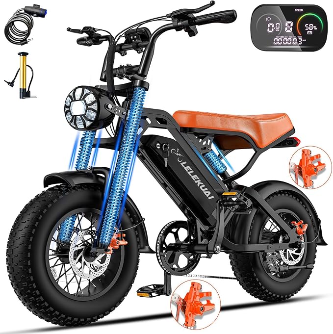 Electric Bike for Adults, 1200W Peak Motor Commuter Ebike, 20-28MPH Speed, 32 Miles Range, Removable Waterproof Battery, Dual Disc Brakes Electric Bicycle, UL 2849 Certified