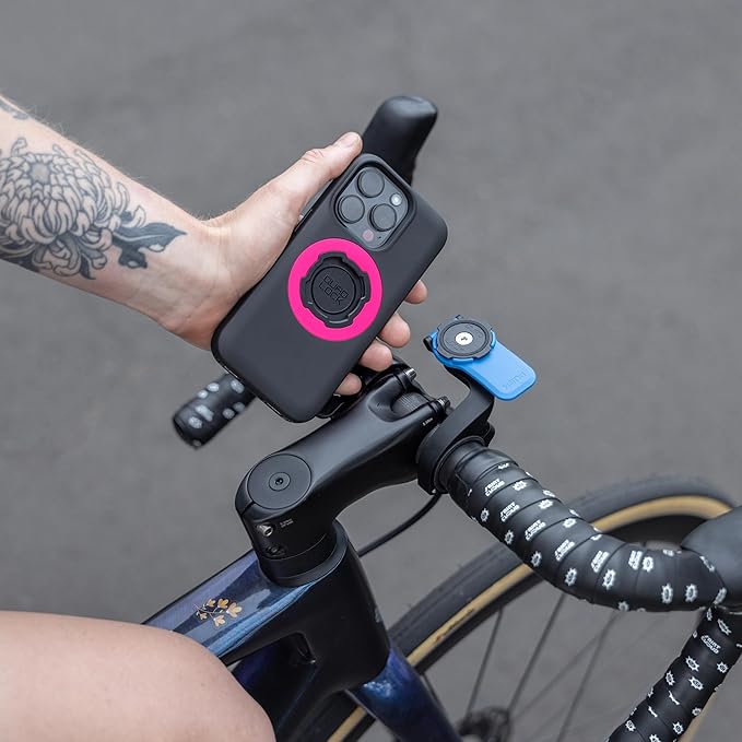 Quad Lock Out Front Handlebar Bicycle Phone Mount (V3) for iPhone, Galaxy, Pixel and Universal Adapters