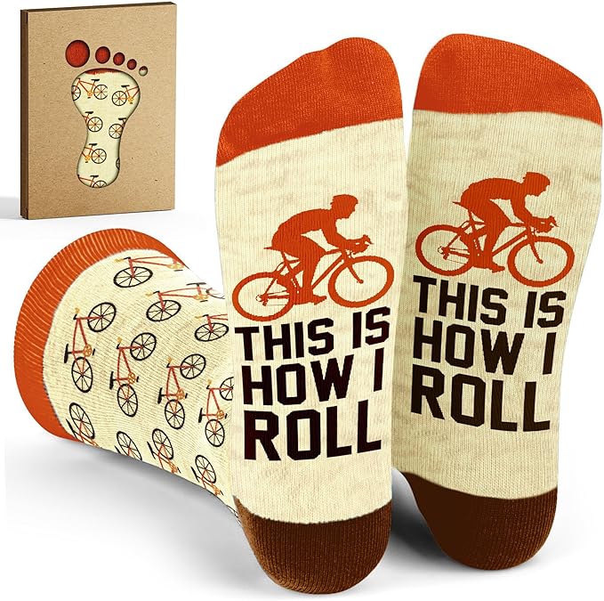 Cycling Socks - Gifts for Cyclists, Mountain Bike Accessories, Bike Socks and Funny Biker Gifts for Men