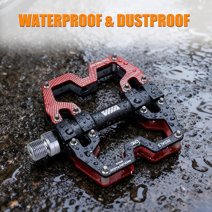 Bike Pedals 9/16" Lightweight Non-Slip Bicycle Platform Pedals - Fits Most Adult Bikes & Mountain Bikes &MTB, Road Bikes and Slip-Resistant Design