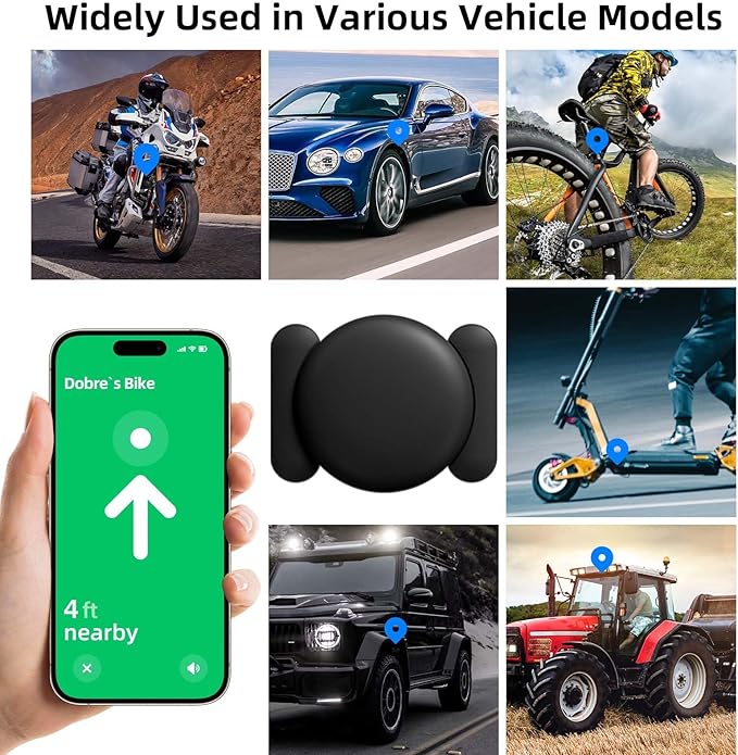 GPS Tracker for Vehicles, 2PCS Tracker Device for Vehicles No Subscription No Monthly Fee, Real-Time Car Tracker Device Hidden Work with Find My (iOS Only), Magnetic Vehicle Tracker for Kids Dogs