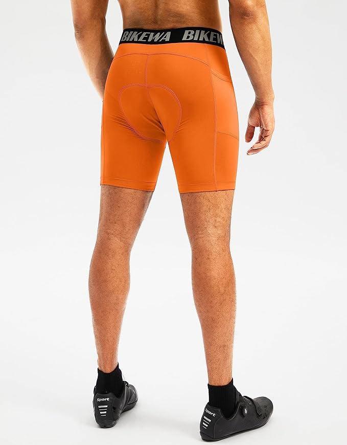 Men's 4D Padded Bike Shorts Cycling Underwear Biking Bicycle Padding Shorts for Men Side Pockets