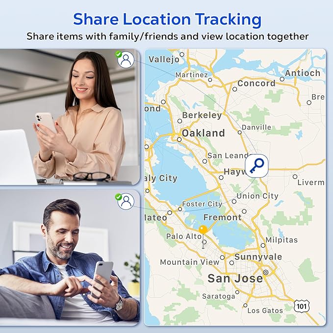Mini GPS Tracker for Vehicles,Tracking Devices for Cars Hidden Portable GPS Tracker for Cars Splashproof Available for iOS Find My (iOS Only), No Monthly Fee Subscription No SIM Card Required - Black