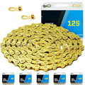 6/7/8/9/10/11/12 Speed Bike Chain – High-Strength, Durable & Smooth-Shifting for Road/Mountain Bikes (Gold-12-Speed)