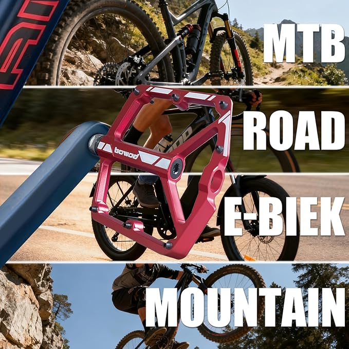 Bike Pedals 9/16" Lightweight Non-Slip Bicycle Platform Pedals - Fits Most Adult Bikes & Mountain Bikes &MTB, Road Bikes and Slip-Resistant Design