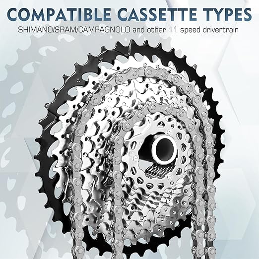 BUCKLOS 6/7/8/9/10/11/12 Speed Bike Chain, High Performance Lightweight Bicycle Chains for Road Bike/Mountain Bike/Ebike,Compatible with Shimano, SRAM, Campagnolo Silver/Gold