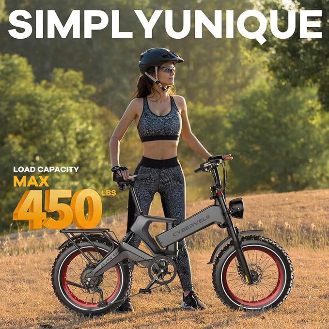 1000W(Peak 2000W) Folding Electric Bike for Adults,35MPH 100Mile,48V 25Ah Removable Battery,20" x 4.0 Fat Tire Foldable Electric Bicycle,8-Speed Electric Mountain E-Bike,Commuter Ebikes