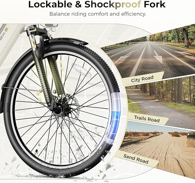 Heybike Cityscape 2.0 Electric Bike for Adults with 1200W Motor Peak, 468Wh Removable Battery, up to 50Miles 24MPH 26" Electric Commuter Bike with 7-Speed, UL Certified