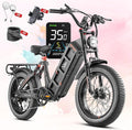 eAhora 2026 Juliet Pro 2 43-31Mph Electric Bike for Adults 5400W Dual Motor Ebike 60V/70Ah 48V/60Ah 200+Miles Long Range Electric Bicycle 20" Fat Tires Full Suspension Electric Mountain Bike