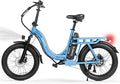 ESKUTE Electric Bike for Adults – 1200W Peak Motor, Folding 20x3 Fat Tire E‑Bike, 48V 10.4Ah Battery, Step‑Through Cargo Fold Ebike, NFC Unlock, 28 MPH, 7‑Speed, Up to 55 Miles