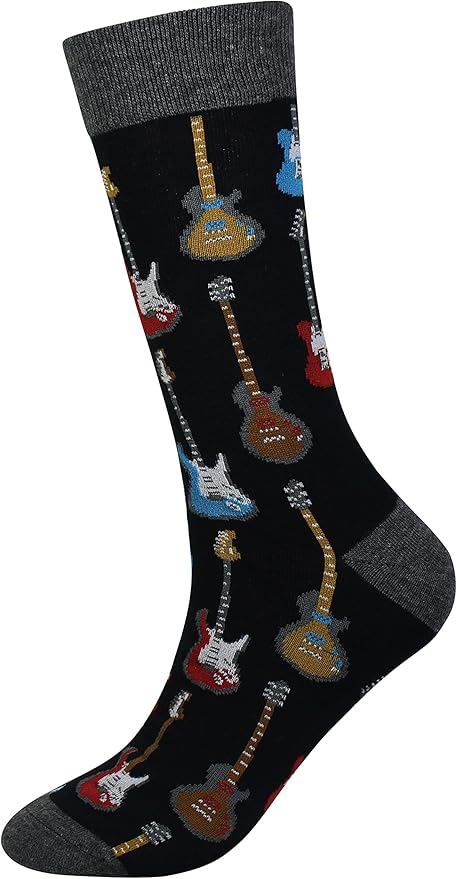 Cansok Men's 2/4 Packs Fun Crazy Novelty Dress Crew Socks