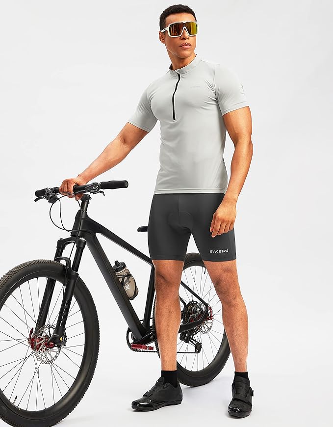 Men's 4D Padded Bike Shorts Cycling Underwear Biking Bicycle Padding Shorts for Men Side Pockets