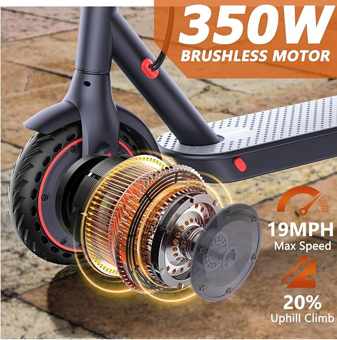 8.5" E Scooter for Adults 19/22 MPH 350/500W Motor 187.2/288.6/441WH Battery, Motorized Scooter Up to 22 Miles Range, Foldable Bearing 265 LBS/APP Control