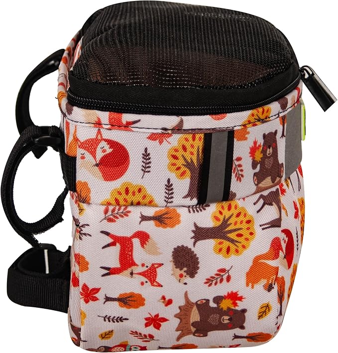 Kids Bike Basket,Durable Front Frame Bicycle & Scooter Basket Bag,Waterproof Fabric Bicycle Handlebar Bag for Boys, Girls, Toddlers with Zipper Mesh Lip (Beige Animal)