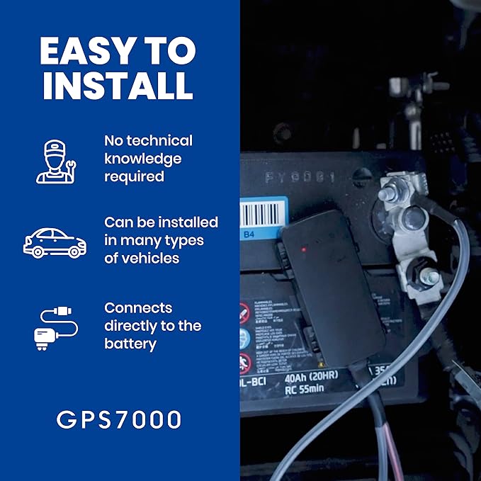GPS7000 Hidden Vehicle GPS Tracker for Vehicles | 30 Days Service Included | 4G Car GPS Tracker Device | Easy Self-Installation | Real-Time Vehicle Tracking | Optional Renewal, No Mandatory Fees