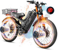 eAhora 5600W Romeo Pro 3 Dual Motor Electric Bike for Adults 50MPH, 60V70A, 26x4 Fat Tire Full Suspension All Terrain Ebike for Men Women, Up to 200 Miles for Snow Off-Road Commuter Mountain E-Bike