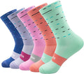 Cycling Socks Compression Athletic Crew Running Socks Mens Womens Hiking Riding Bike Workout Climbing Sports 5 Pairs