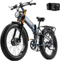 2026 Upgraded Dual Motors AWD Electric Bike for Adults 5000w/3000W/1500W Motor Dirt Ebike 40MPH/30MPH 52V/48V 30Ah/20Ah Battery Up to 90 Miles Long Range 26" Fat Tire Bicycle for Commute Mountains